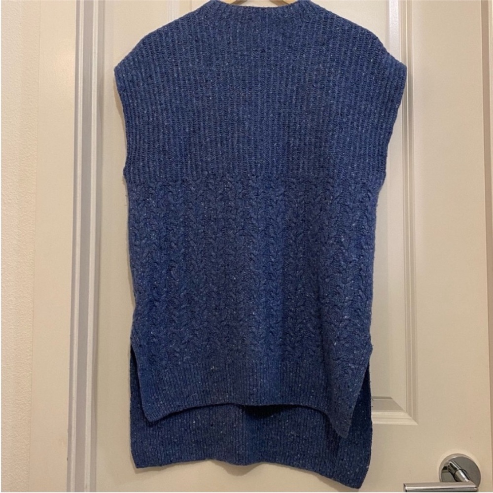 Massimo Dutti Blue cable Knit ribbed Sweater tunic dress, size medium